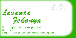 levente fekonya business card